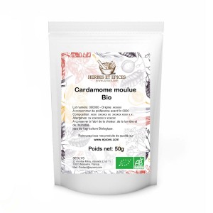 Cardamone poudre bio eco recharge 35g : Epices et sels bio COOK  alimentation bio - botanic®